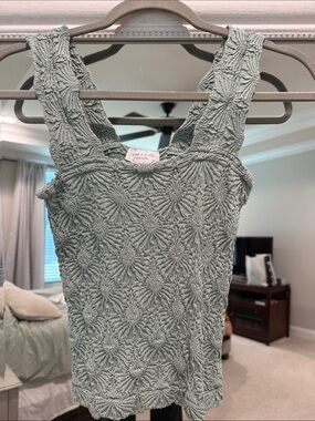Altar’d State Textured Sage Green Tank Top